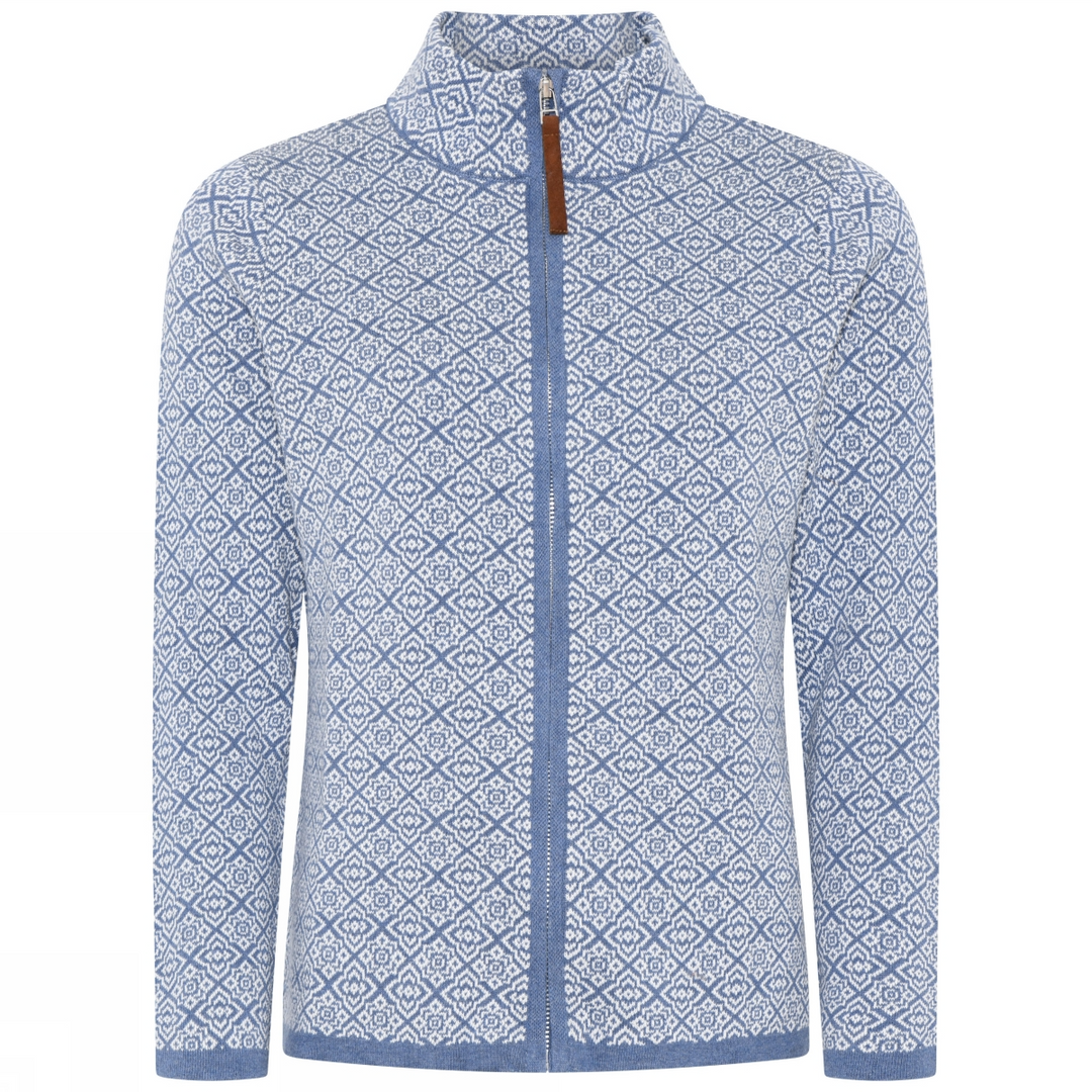 Turtleneck zipped cardigan
