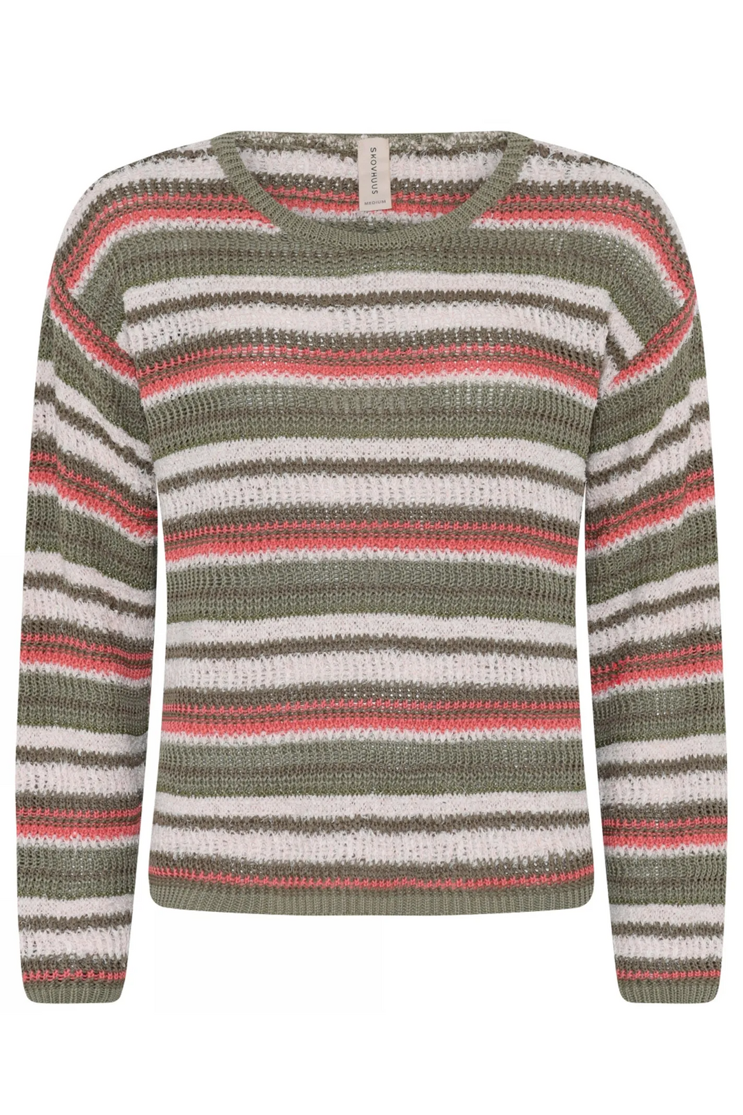 O-neck pullover in multi yarn