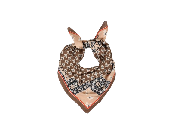 Flower Border scarf 70x70