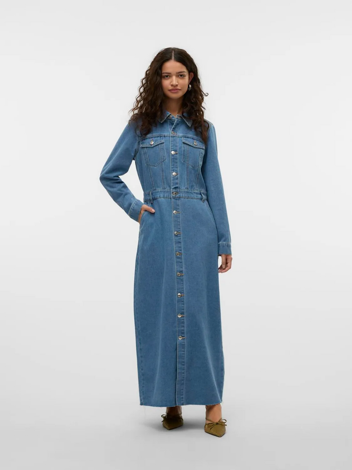 VMMolly LS Ank Denim Dress