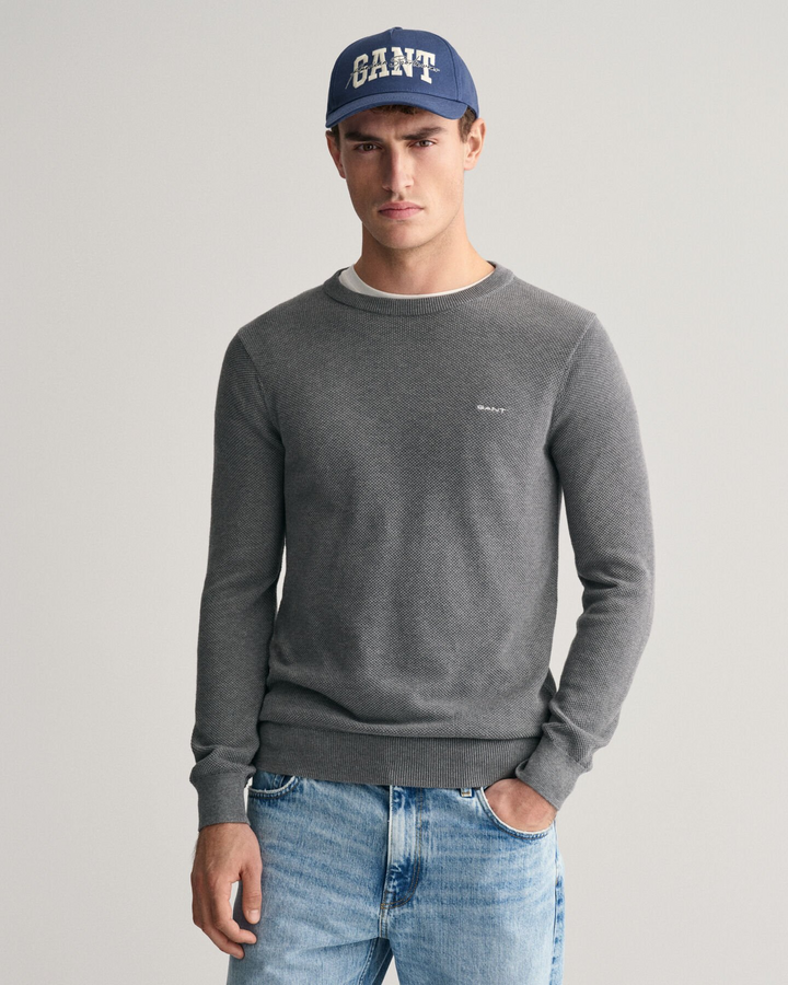 Cotton Pique C-neck
