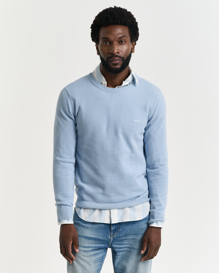 Cotton Pique C-neck