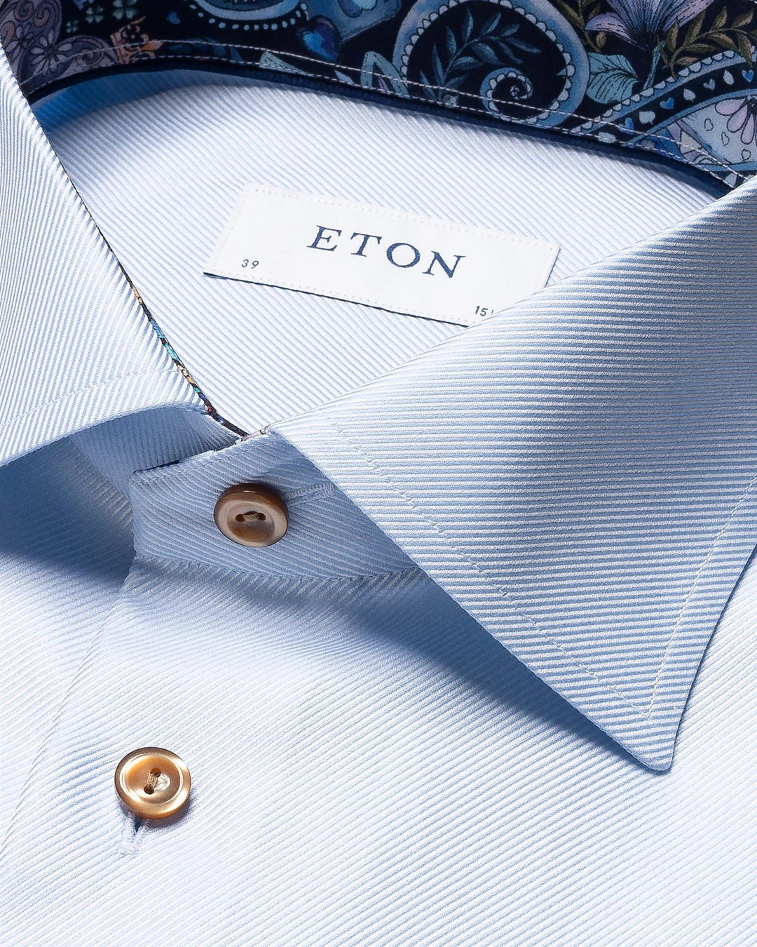 CONTEMPORARY Light Blue Geometric Effect Textured Twill Shirt