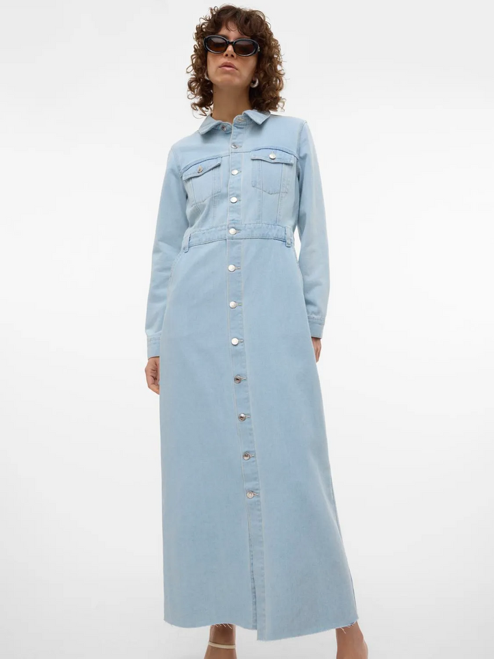 VMMolly LS Ank Denim Dress