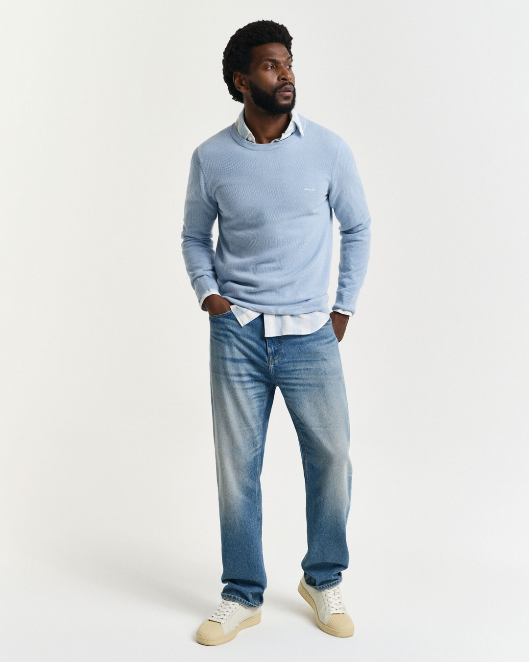 Cotton Pique C-neck