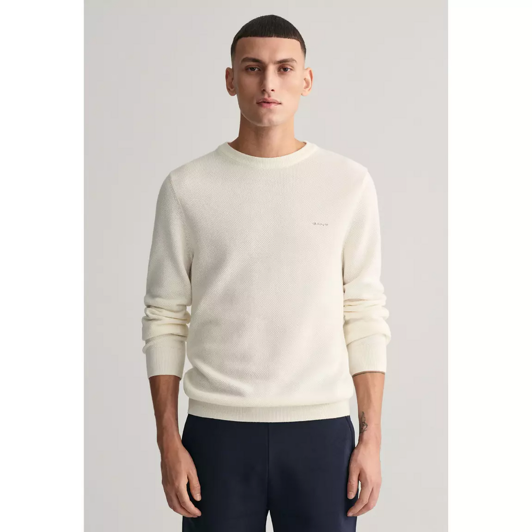 Cotton Pique C-neck