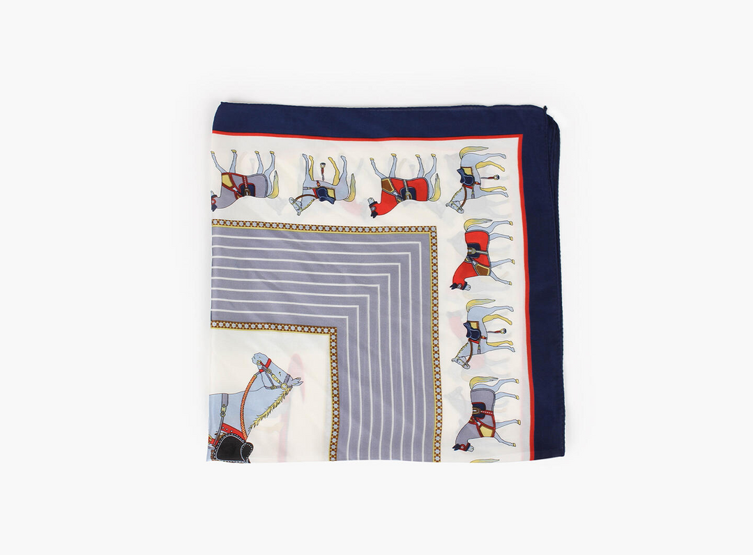 Skjerf med Hester 70x70