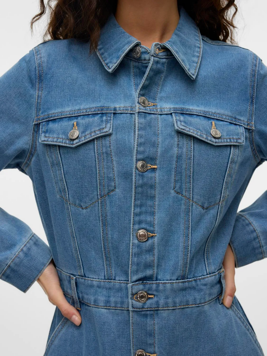VMMolly LS Ank Denim Dress